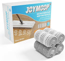 JOYMOOP Flat Mop Pads, Microfiber Mop Cleaning Pads, Washable Pads, Pads Replacement for JOYMOOP Flat Mop or Mop Bucket Set, Pack of 4 Refills 15inch - Grey and Stripe by CozyNest Decor