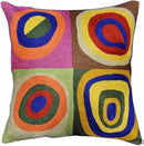 Kandinsky Abstract Pillow Cover - Quadrate | Modern Pillows | Modern Chair Cushion | Contemporary Pillow | Modern Farmhouse Pillows | Modern Couch Pillow | Handmade Wool Size 18x18 by CozyNest Decor