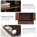 JXQTLINGMU Farmhouse Kitchen Pantry Cabinet - 72" Tall Wood Kitchen Storage Cabinets with Adjustable Shelves & 2 Barn Doors & Drawer, Versatile Storage for Dining Room, Bathroom, Rustic Brown by CozyNest Decor