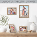 Sheffield Home 4 Piece Gallery Wall Frame Set, 8x10 Inch, 5x7 Inch, and 4x6 Inch, Light Natural by CozyNest Decor