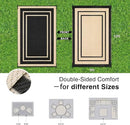OLANLY Outdoor Rug 9x12 ft Waterproof, Reversible Outdoor Plastic Straw Rug, RV Mat, Indoor Outdoor Carpet Clearance for Patio, Camping, Balcony, Deck, Backyard, Black & Beige by GreenHaven Gardens