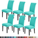 Joccun Chair Covers for Dining Room Set of 6,Dining Chair Slipcovers Stretch Dining Room Chair Covers Seat Protector,Washable Parsons Chair Cover for Home,Banquet(Turquoise,6 Pack) by CozyNest Decor