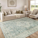 LIVEBOX Washable Area Rug 5x7 Rugs for Living Room Bedroom, Non-Slip Boho Indoor Carpet for Dining Room Office, Low-Pile Farmhouse Soft Carpets for Kids Nursery Playroom, Sage Green by TinyTreasures Baby Boutique