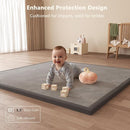 Baby Play Mat for Floor, 1.3'' Thick Memory Foam Tummy Time Mat - Super Soft Coral Velvet Nursery Rug with Non-Slip Backing, Crawling Rug for Toddlers/Infants, Yoga & Tatami Use, 79''x 118'' by TinyTreasures Baby Boutique