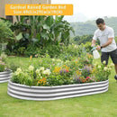 Garden 4x2x1ft Galvanized Raised Garden Bed Kit - Metal Planter Boxes for Vegetables/Herbs/Flowers, Heavy-Duty Steel Outdoor Garden Box with Reinforced Edges(4X2X1FT) by GreenHaven Gardens