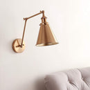 JONATHAN Y JYL7461A Rover 7" Farmhouse Industrial Adjustable Arm Metal LED Wall Sconce Rustic Bohemian 2700K LED 4W Bulb for Entryway Lobby Kitchen Bathroom Bedroom Living Room Hallway, Brass Gold by CozyNest Decor