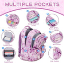 Kids Backpack for Girls School Bags for Middle School Students Book Bag for Elementary Primary Kawaii Ita Backpack, Purple Butterfly by TinyTreasures Baby Boutique