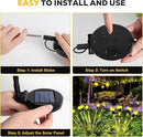 Solar Garden Lights, Upgraded Solar Lights Outdoor Waterproof, 4-Pack Solar Swaying Light-Sway by Wind, 32 LED Firefly Lights Solar Outdoor for Yard Patio Pathway Decoration (Warm White) by GreenHaven Gardens