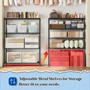 4- Shelf Metal Shelving Unit Adjustable Storage Shelves Heavy Duty Garage Shelving Steel Wire Shelving for Laundry Bathroom Kitchen Pantry Closet Garage Black, 35.6Wx16Dx54H by GreenHaven Gardens