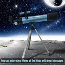 Telescope for Kids 50mm 100x Magnification Beginner Telescopio with Tripod, 2 Eyepieces & Finder Scope, STEM Educational Gift for Boys & Girls Ages 6-12, Portable Kids Telescope for Astronomy by TinyTreasures Baby Boutique