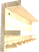Full Size Baseball Bat Rack Display Case 4-7 Bats 8 Balls Natural Finish Wall Mount by GreenHaven Gardens
