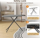 Yaheetech Foldable Ironing Board, Heavy Duty Iron Board with 9 Adjustable Heights, 4 Layer Cover and Safety Iron Rest, 52X14 Compact and Space Save Iron Board for Home Laundry Room Use, Gray by CozyNest Decor