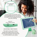 iVyne Rechargeable A4 Light Pad for Tracing & Weeding - LED Light Board for Weeding Vinyl - for Cricut Vinyl Weeding Tools - Ultra-Thin & Portable - Perfect for Artists & Crafters - Green by TinyTreasures Baby Boutique