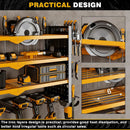 Power Tool Organizer Wall Mount with Charging Station 4 Layer 6 Slot Cordless Drill Holder with Angle Grinder Holder (Yellow) by GreenHaven Gardens