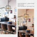 18.9'' Black Gold 8-Light Sputnik Chandelier Modern Industrial Adjustable Hanging Geometric Pendant Light Fixture for Entryway Foyer Stairway Hallway Bedroom Living Room Kitchen Island by CozyNest Decor