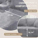 Hobestluk Modular Sectional Sofa Couches 108" L-Shape Couch 3 Seat Modular Sofa Memory Foam Sectional Couches for Living Room, Boneless Couch with Oversized Chaise (Light Grey, Left Facing) by CozyNest Decor