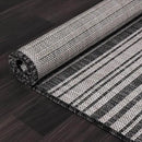 Stripe Outdoor Rug 5x7 Washable Outside Carpet for Indoor Patio Porch Waterproof Easy Cleaning Non Shedding Area Rugs Dark Gray 5 x 7 by CozyNest Decor