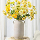 Large Flower Vase Home Decor - 12 inch Tall Ceramic Farmhouse White Rustic Table Vases with Handle Living Room Decoration Decorative Modern for Fireplace Kitchen by CozyNest Decor