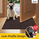 JSEI Entryway Rugs Doormat 20"x32", Non-Slip Dirt Trapper Door Mats Indoor, Washable Absorbent and Stain Resist Welcome Floor Mat for Front Door, Dog Door Mat, Muddy Wet Shoes & Paws, Brown by CozyNest Decor