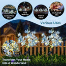 Neporal Solar Flowers Outdoor Waterproof IP65, 5-Head Snow Lotus with 20+ Flowers, Warm LED Light & 2 Lighting Modes, Decorative Solar Lights Outdoor Garden, Yard, Pathway, Flower Bed (2-Pack, Blue) by GreenHaven Gardens