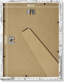 Vittanly 9x12 Picture Frames Set of 9, Shatter Resistant Plexiglass, Display 6x8 Pictures with Mat or 9x12 without Mat, Photo Frames for Wall or Tabletop, Engineered Wood, Distressed White by CozyNest Decor
