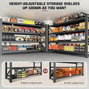 5000LBS Storage Shelves,71" W Garage Shelving Heavy Duty Metal Adjustable Garage Shelves, Shelving Units Industrial Shelving for Warehouse,71" W x 24" D x 69" H,Black by CozyNest Decor