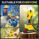 Electric Pruning Shears, Cordless Electric Scissors with 2 PCS Rechargeable 48V 2.0 Ah Batteries & 2 Blades, 1.6" Cutting Diameter Pruning Shears Garden Tool for Tree Trimming Branch Cutter(Yellow) by GreenHaven Gardens