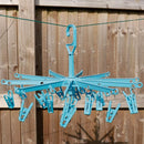 HANGERWORLD 20 Clip Hanging Laundry Drying Rack for Socks, Underwear and Baby Clothes by TinyTreasures Baby Boutique
