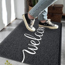 Door mat, Outdoor Indoor Welcome mat, Durable Non-Slip Easy to Clean Front Doormat, Entrance Rectangular Doormat, for high Traffic Areas (30" x 17.5", Black) by CozyNest Decor