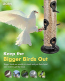 iBorn Metal Bird Feeder Hanging Wild Bird Seed Feeder for Mix Seed Blends Heavy Duty All Metal Black Finish,14 Inch 6 Port,Pack of 2 by CozyNest Decor