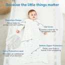 TotAha Light Sleep Sack 6-12 months 3 Pack, Breathable, Buttery Soft Wearable Blanket Baby Sleeping Bag with 2-way Zipper, 0.5 TOG by TinyTreasures Baby Boutique