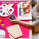 AWOKE Silicone Painting Mat - 20"X16" Silicone Art Mat with 1 Water Cup for Kids - Craft Mat has12 Color Dividers - 2 Paint Dividers (Rose) by TinyTreasures Baby Boutique