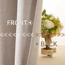 MIULEE 100% Blackout Linen Textured Curtains for Bedroom 102 Inches Extra Long Thermal Insulated Natural Beige Grommet Room Darkening Curtains & Drapes Luxury for Living Room Nursery (2 Panels) by TinyTreasures Baby Boutique