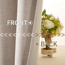 MIULEE Linen Texture Curtains Soild 100% Blackout Thermal Insulated Natural Beige Grommet Room Darkening Curtains & Drapes for Living Room Bedroom Nursery 42 x 90 (2 Panels) by TinyTreasures Baby Boutique