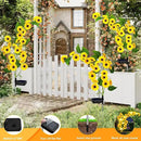 Solar Garden Lights Outdoor, 2 Pack New Sunflower Light for Outside, Solar Willow Vine Light with 46 LED Sunflowers, Waterproof Decor for Yard, Patio, Pathway, Gardening Gifts (2Pack Sunflower) by GreenHaven Gardens
