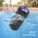 Ortizan Portable Bluetooth Speakers, IPX7 Waterproof Wireless Speaker with 24W Loud Stereo Sound, Outdoor Speaker with Bluetooth 5.3, Deep Bass, RGB Lights, Dual Pairing, 30H Playtime for Home, Party by TinyTreasures Baby Boutique