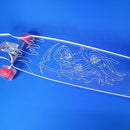 Clear Longboard Skateboard - Transparent Acrylic Long Boards with Light-Up LED Wheels for Smooth Rides - Ride The Streets in Style with Longboard Built for Beginners & Pros Alike by TinyTreasures Baby Boutique
