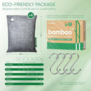Activated Charcoal Odor Absorber, Odor Eliminator for Strong Odor,Bamboo Charcoal Air Purifying Bags for Home Car Closet Pet, Smoke Room Deodorizer (4 x 200g, Unscented) by CozyNest Decor