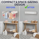 Foldable Wall Mounted Drying Rack 28 inch - Easy to Install Hanging Rack for Laundry Room - Space Saving Design with 55-lb Capacity - Perfect Drying Racks for Clothes Towels & More by CozyNest Decor