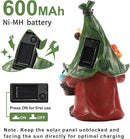 Mushroom-Picking Gnome Solar Garden Statue with 3 LED Lights, Set with 1 Gnome and 2 Small Mushroom, Lovely Garden Gnome Set for Patio, Yard, Lawn Ornament, Outdoor Decor by CozyNest Decor