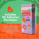 BioSwiss Bandages, Mushroom Shaped Self Adhesive Bandage, Latex Free Sterile Wound Care, Fun First Aid Kit Supplies for Kids and Adults, 50 Count by TinyTreasures Baby Boutique