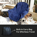 CITYBONFIRES The Chair Blanket™ Reversible Waterproof with Sherpa Lining – Portable Outdoor Cover for Camping, Sports & Patio – Folds into Carry Pouch with Strap - Navy by GreenHaven Gardens