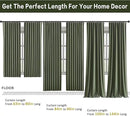 RAIN CITY 90 Inch Long Linen Blackout Curtains 2 Panels Set, Back Tab Pinch Pleated with Hooks, Thermal Insulated Modern Neutral Decor Window Curtain Drapes for Bedroom,- Loden/Olive Forest W50 x L90 by CozyNest Decor