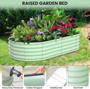 2 Pcs 6x3x2ft Oval Raised Garden Bed, Galvanized Raised Beds,Open-Ended Base Metal Raised Planter Beds,Garden Bed Outdoor,Planter Raised Boxes for Vegetables, Flowers,Tool-Free Asse,Green by CozyNest Decor
