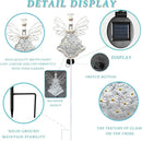 38Inch Angel Solar Lights Outdoor Decorative-Metal&Glass Angel Hydrangea Flower Garden Stake Lawn Light- Waterproof 30 Warm White LED for Remembrance Gifts & Sympathy Gifts(White) by GreenHaven Gardens