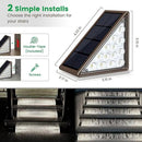 Solar Step Lights for Outside,16 Pack Solar Stair Lights Outdoor Waterproof IP67,Outdoor Deck Step Lights,Solar Outdoor Lights for Staircase,Patio,Front Step(Cool Brown)… by GreenHaven Gardens