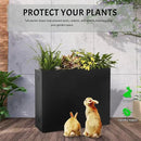 Metal Rectangular Planter, 35.5"x 10"x 28" Black Planter Box for Outdoor, Easy Installation Galvanized Steel Planter with Drainage Holes, Outdoor Planter for Porch/Patio/Garden by GreenHaven Gardens
