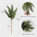 MISSPIN 12 Pcs 19.5 Inches Christmas Cedar Branches, Cedar Artificial Christmas Branches DIY Crafts Faux for Xmas Indoor Outdoor Home Decor by CozyNest Decor