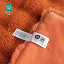 Cozy Bliss Faux Fur Throw Blanket for Couch, Fuzzy Soft Plush Thick Bubble Blanket for Sofa Bedroom Living Room, 60 * 80 Inches Burnt Orange by CozyNest Decor