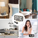 SZELAM Digital Alarm Clock,LED and Mirror Desk Clock Large Display,with Dual USB Charger Ports,3 Levels Brightness,12/24H,Modern Electronic Clock for Bedroom Home Living Room Office - Gold by CozyNest Decor